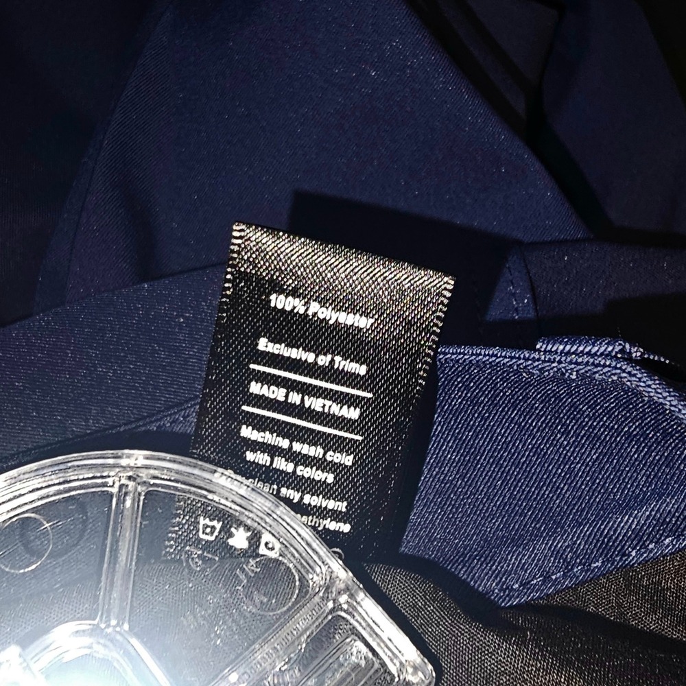 Men's Navy Casual Pants - Picture 4 of 5